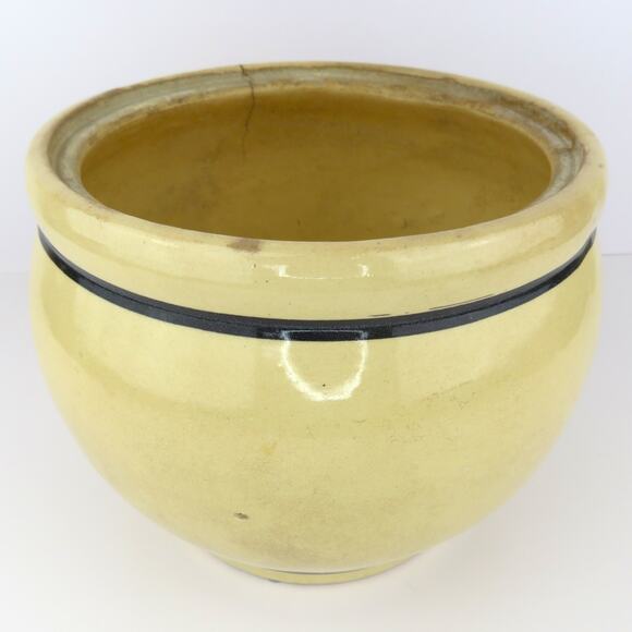 Vintage RRP Co Roseville Ohio Pottery 8" Jardiniere Planter Red Flower Stoneware - Picture 5 of 13